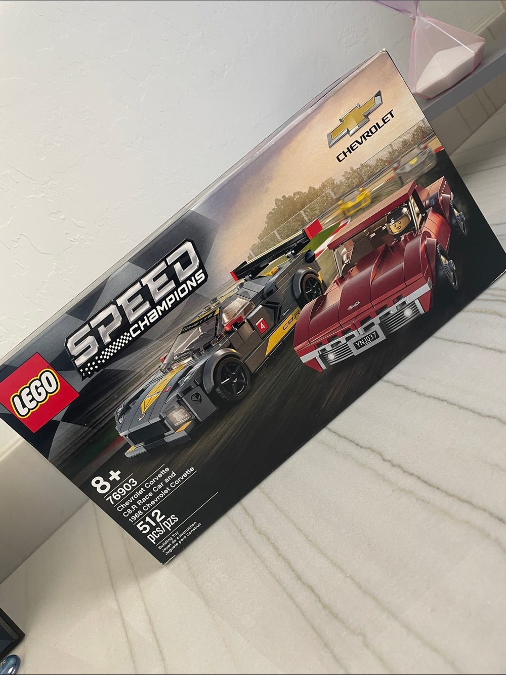 Lego Speed Champions Red and Gray Chevrolet Corvette Race Set